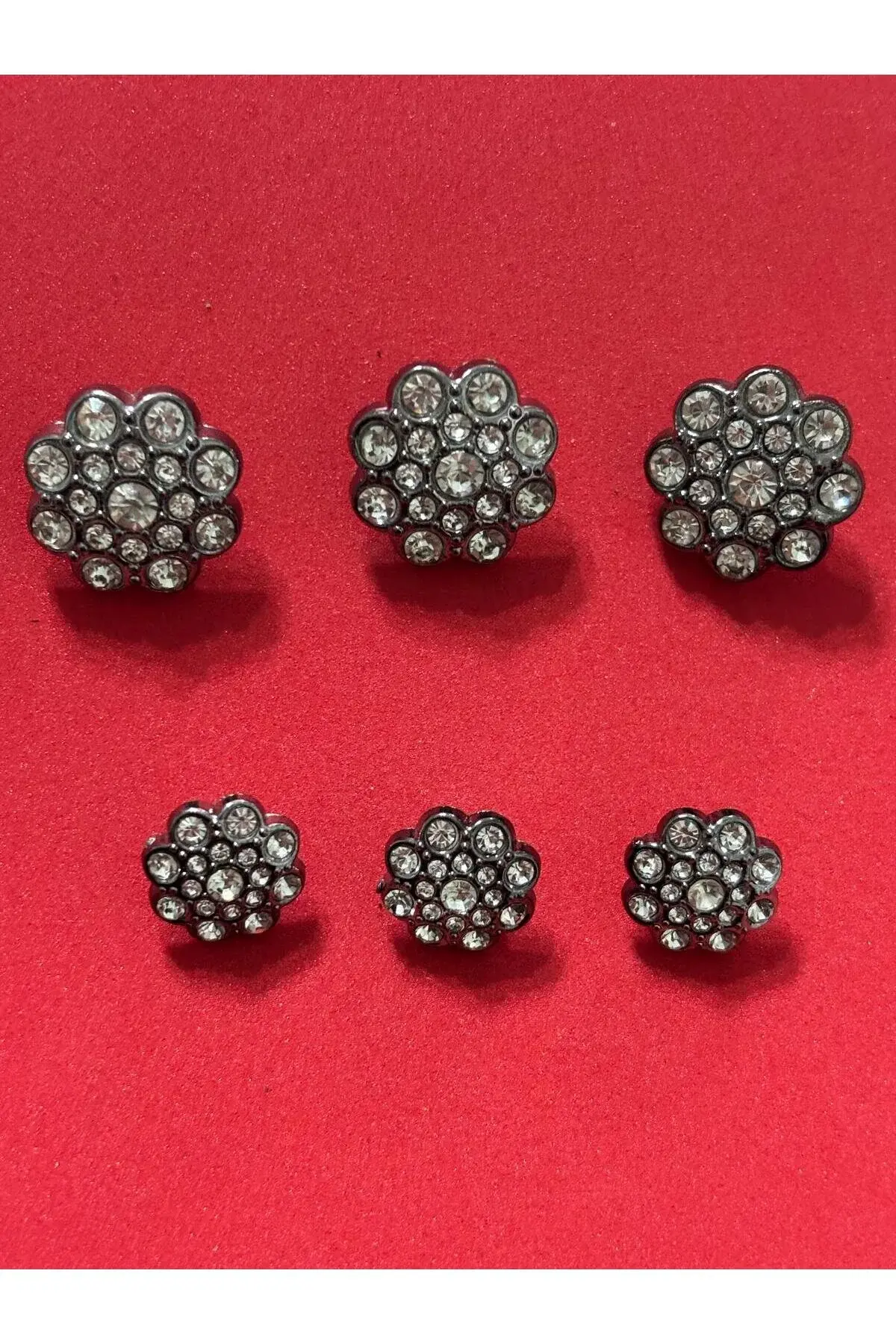 6'lı Takım 3 Büyük 2,3 cm 3 Küçük 1,5 cm Tasarım Düğme (BD39)