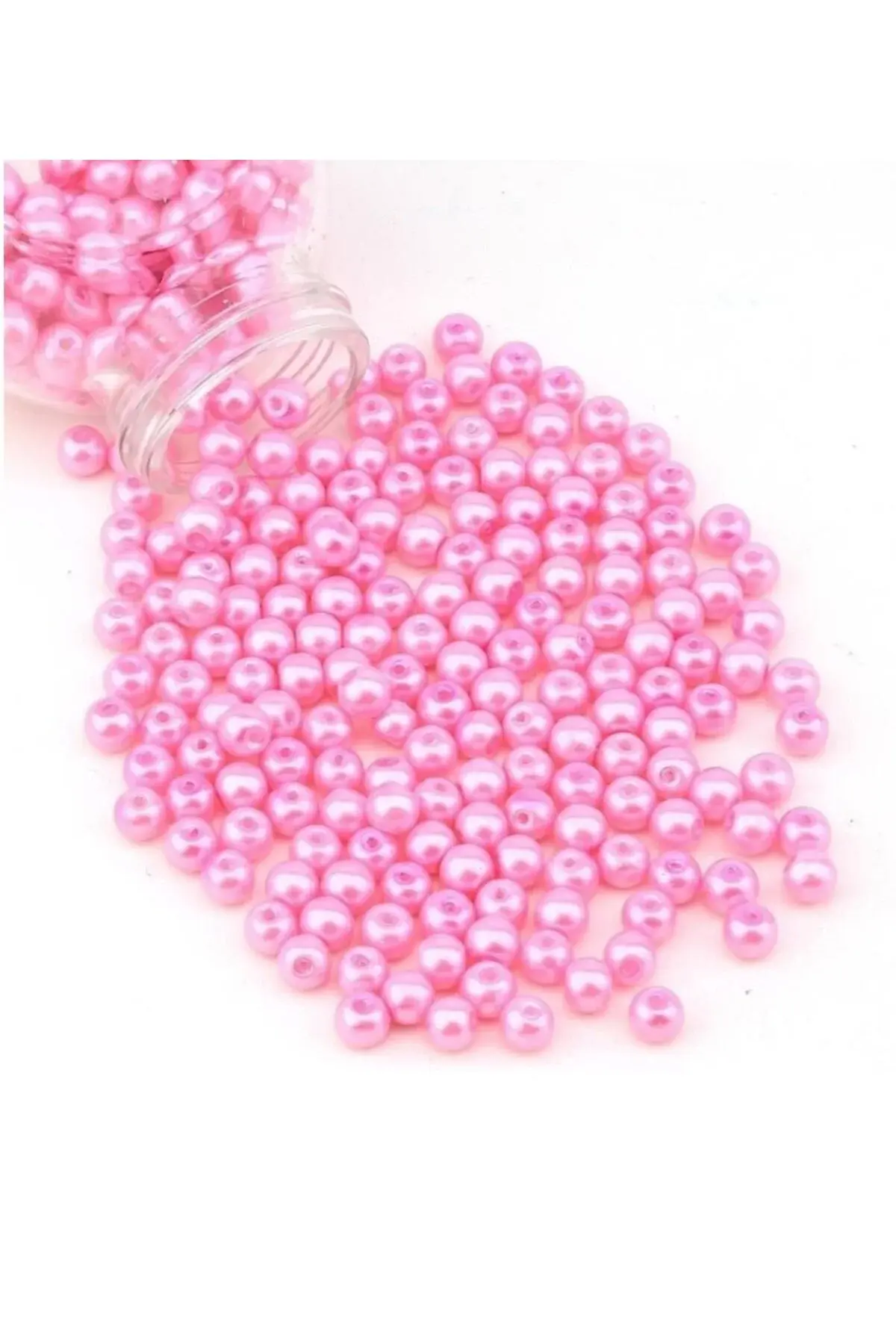 6 mm Pembe İnci Boncuk 50 gram (450 adet) B:41