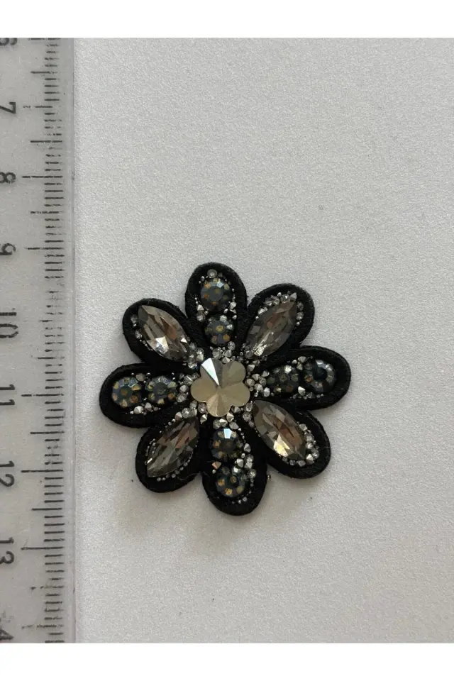 Ütüyle Yapışan Parlak Taşlı Çiçek Aplik Kristal Taşlı Ayakkabı, Çanta Ve Kıyafet Aksesuarı