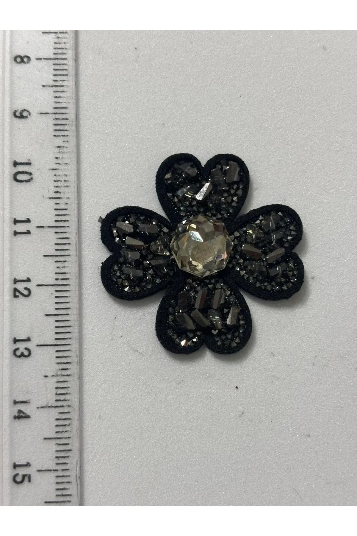 Ütüyle Yapışan Parlak Taşlı Çiçek Aplik Kristal Taşlı Ayakkabı, Çanta Ve Kıyafet Aksesuarı