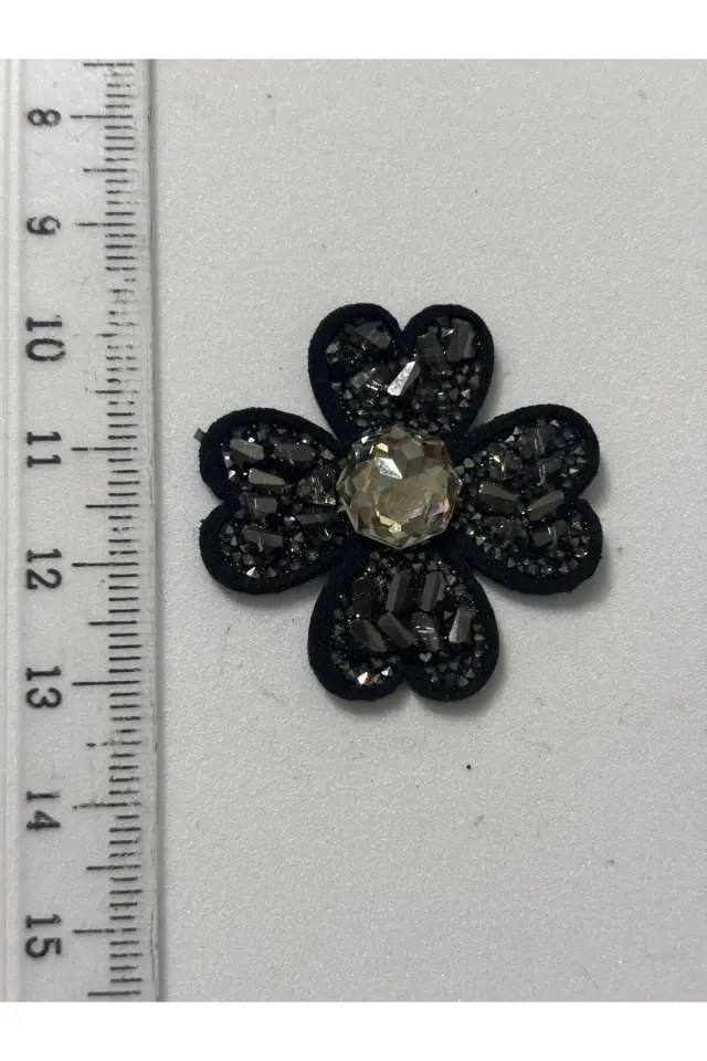 Ütüyle Yapışan Parlak Taşlı Çiçek Aplik Kristal Taşlı Ayakkabı, Çanta Ve Kıyafet Aksesuarı