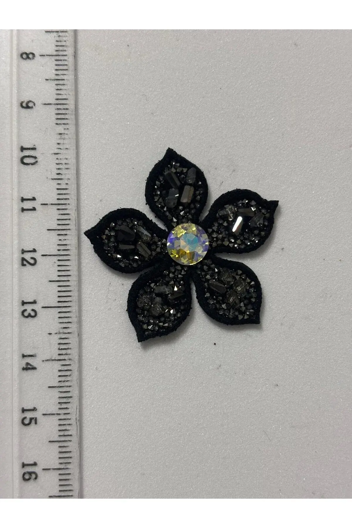 Ütüyle Yapışan Parlak Taşlı Çiçek Aplik Kristal Taşlı Ayakkabı, Çanta Ve Kıyafet Aksesuarı