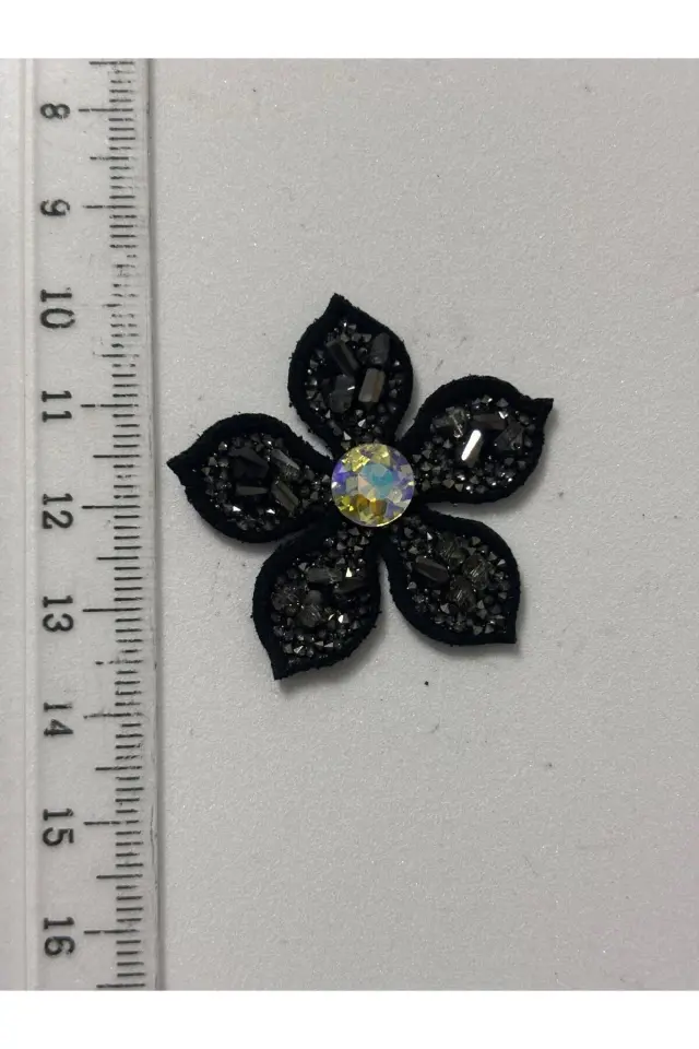 Ütüyle Yapışan Parlak Taşlı Çiçek Aplik Kristal Taşlı Ayakkabı, Çanta Ve Kıyafet Aksesuarı